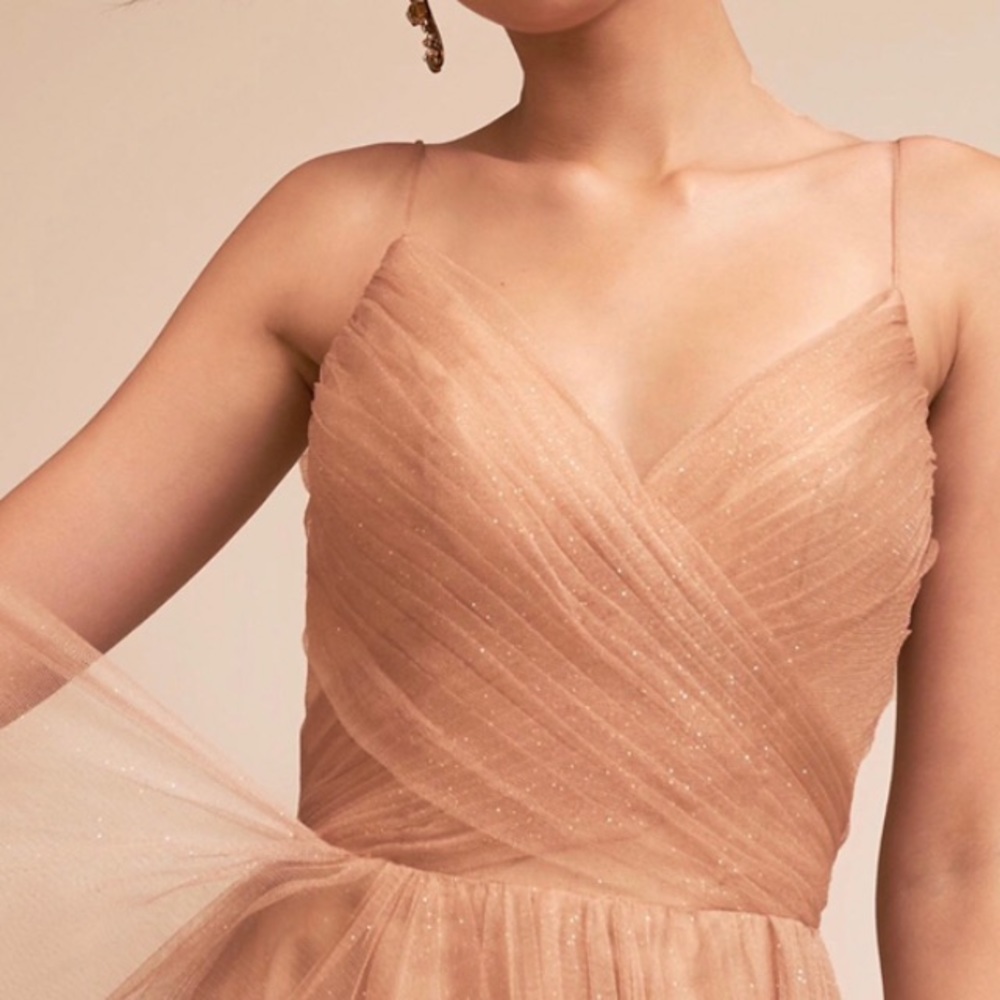 NWT BHLDN Shimmery Gold Gown